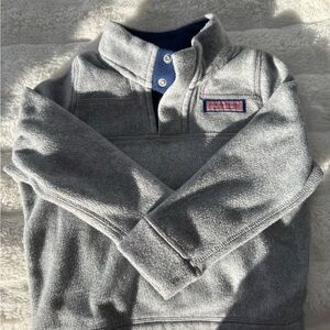 Vineyard Vines Navy and Light Gray Snap Pullover